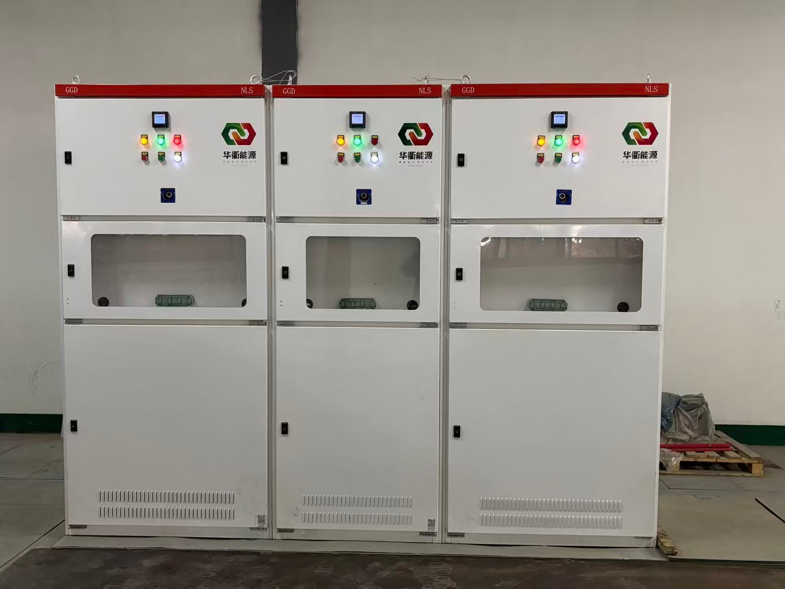 HQESS electrical cabinets with illuminated status indicators